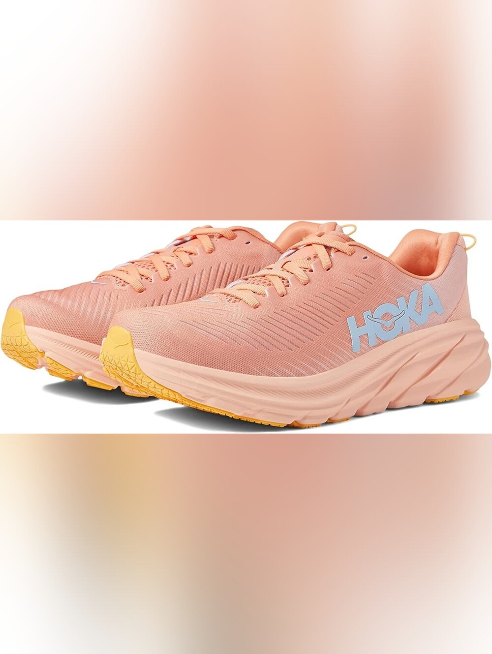 HOKA ONE ONE Women's, Rincon 3 Road Running Sneakers Peach Parfait Sz 9.5